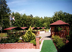 Biergarten mit Grillplatz