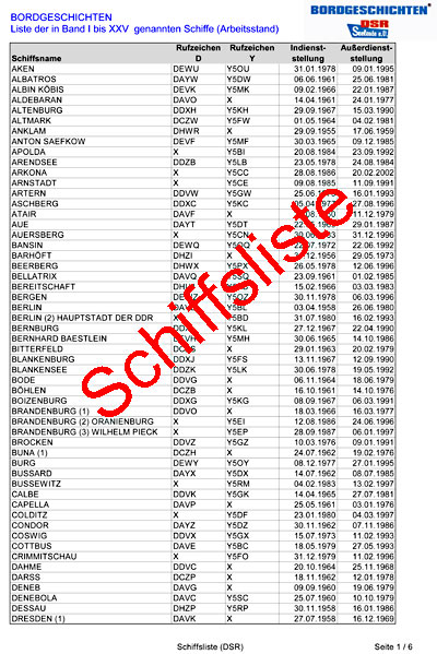 Schiffsliste